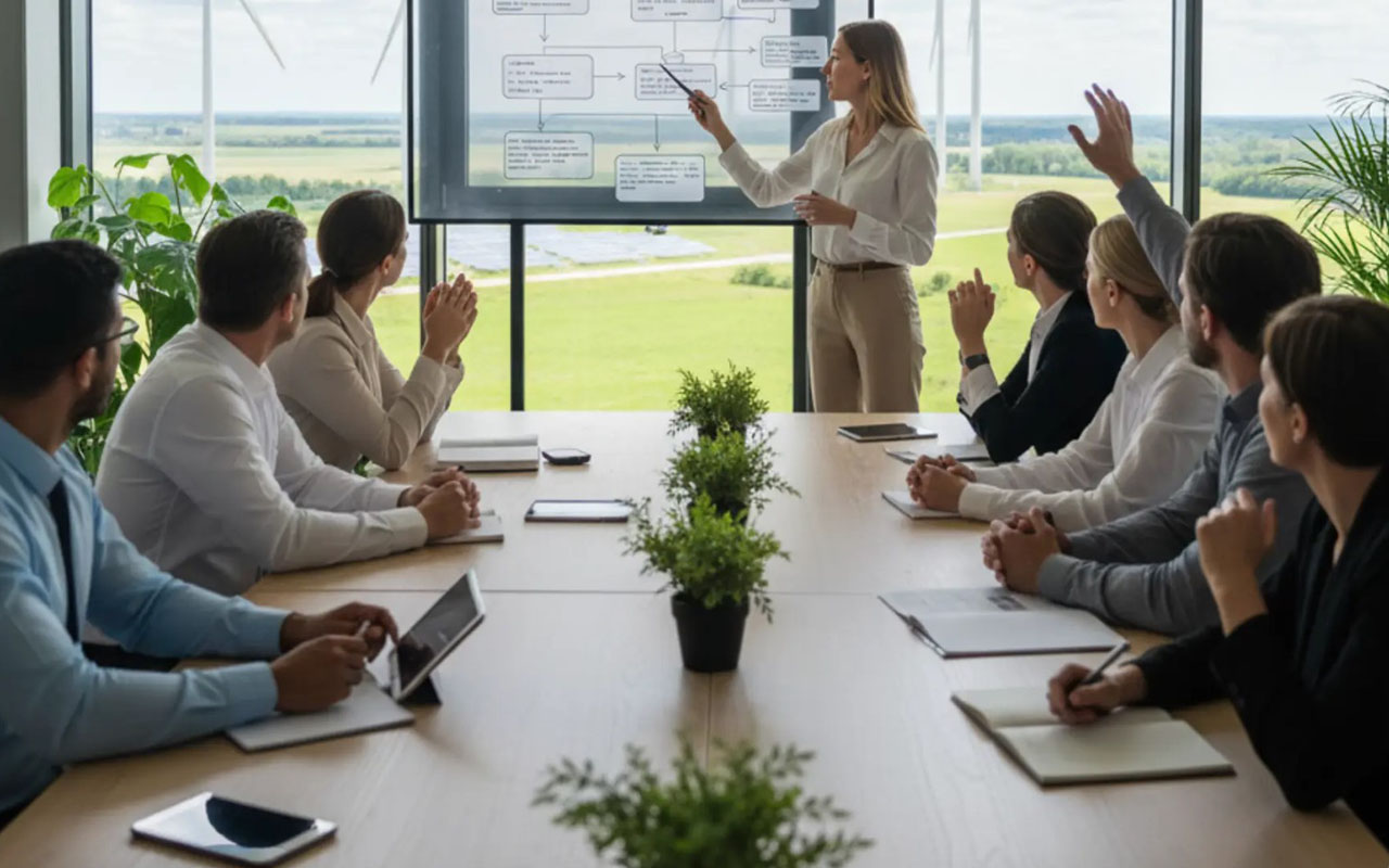 Logo La Capacitacion Es El Inicio Del Cambio Hacia Una Gestion Ambiental Efectiva — empresa con inversión en sostenibilida...